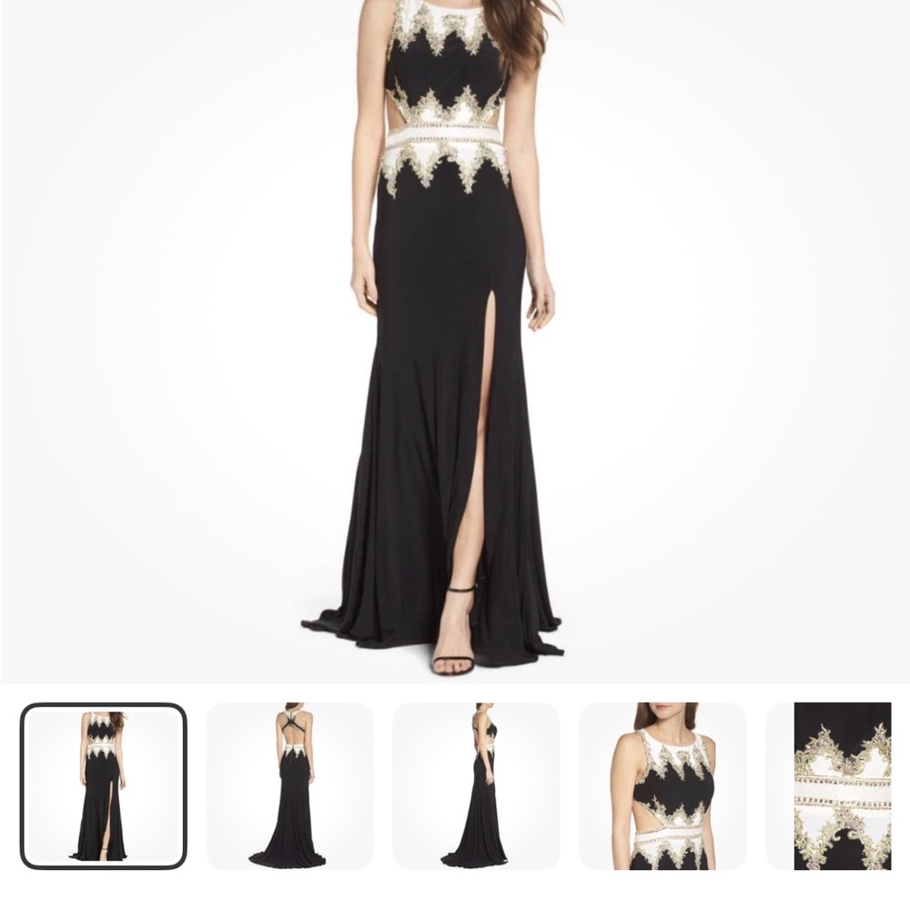 Black and White Sleeveless Bodycon Dress